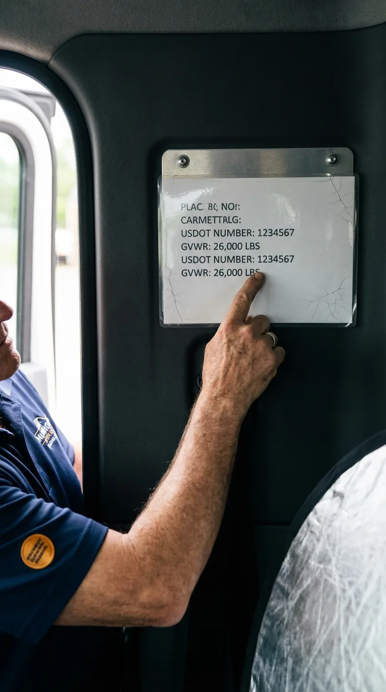 USDOT licensing placard verification in Bridgewater